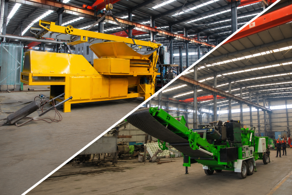 chipper vs tub grinder wood recycling equipment
